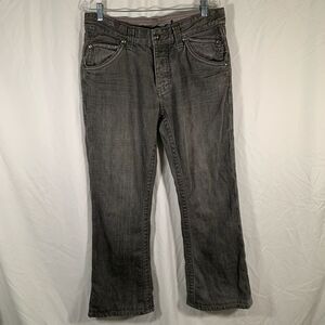 Stitch’s Jeans Women’s 33 Grey Bootcut Distressed Denim Bullet 100% Cotton